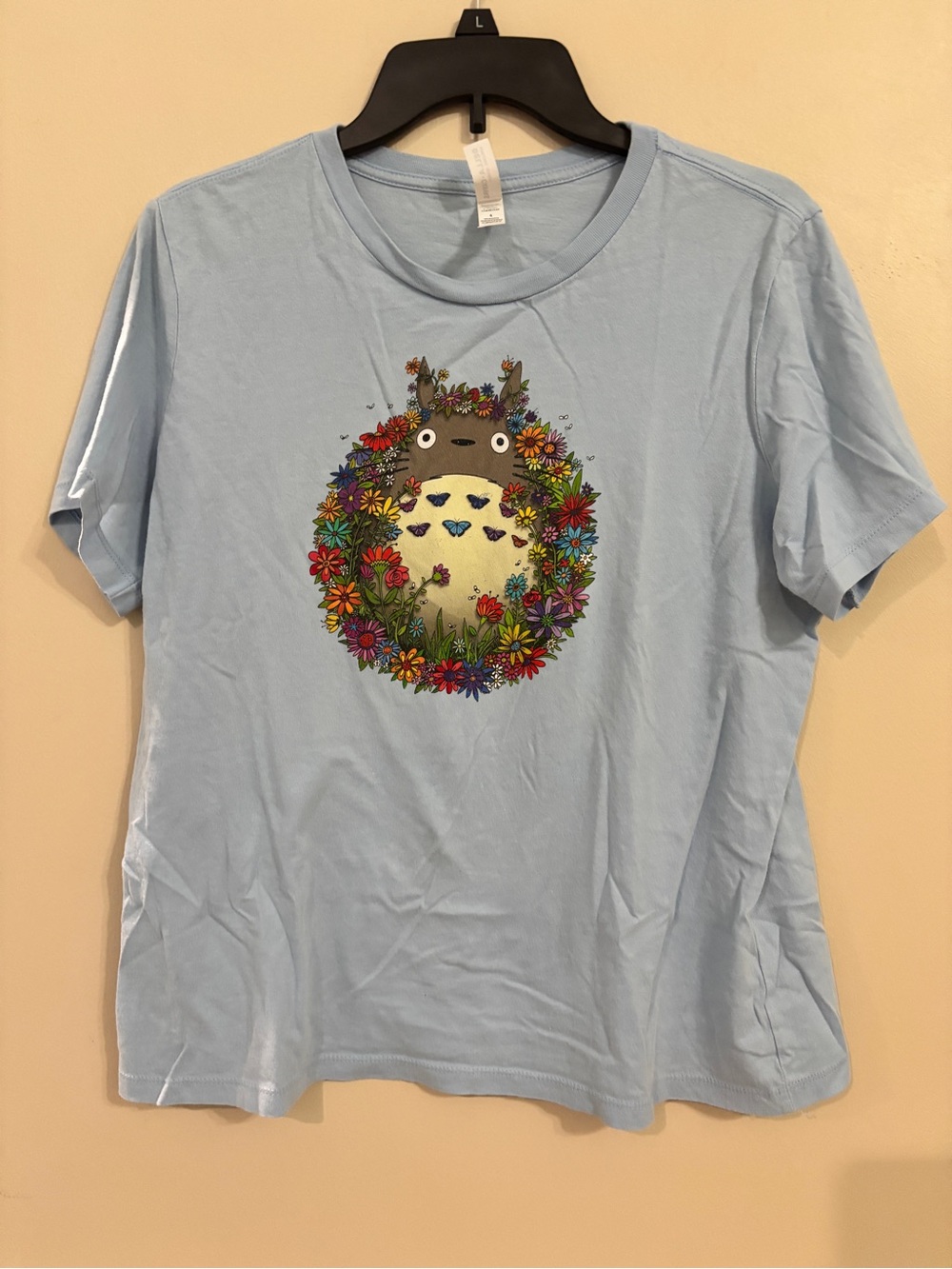 Light Blue My Neighbor Totoro Floral Graphic Tee